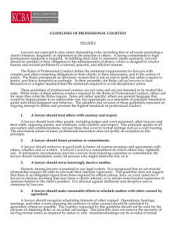 Guidelines of Professional Courtesy