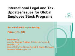 Key International Developments in Global Employee Equity