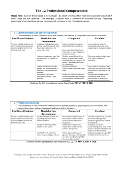 The 12 Professional Competencies