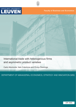 International trade with heterogenous firms and asymmetric product