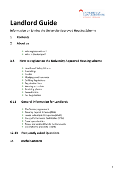 Landlord Guide - University of Gloucestershire