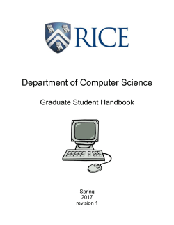 CS Graduate Student Handbook Spring 2017