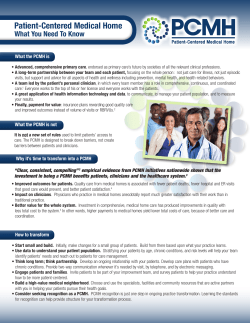 Patient-Centered Medical Home - Patient