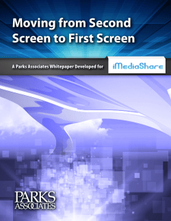 Moving from Second Screen to First Screen