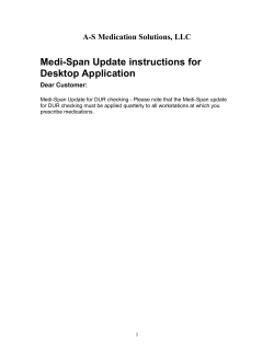 Medispan 1Q2010 Installation Instructions