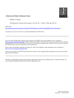 A behavioral model of rational choice