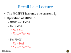 DC analysis of FET
