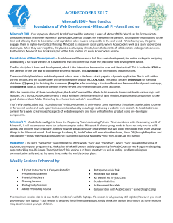 AcadeCoders: Web Development, Minecraft Pi, Hackathon