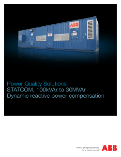 Power Quality Solutions STATCOM, 100kVAr to