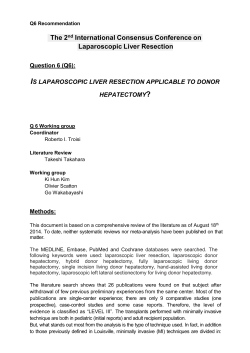 (Q6): Is laparoscopic liver resection applicable to donor