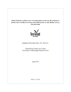 State Comparison April 2017 - National Sea Grant Law Center