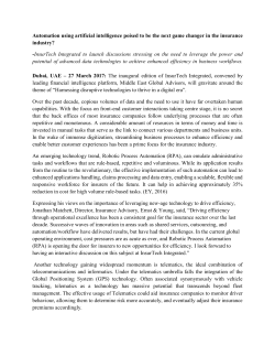 Automation using artificial intelligence poised to be the next game