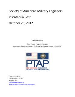 Society of American Military Engineers Piscataqua Post October 25