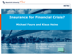 Insurance for Financial Crisis?