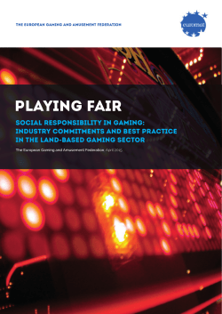 Playing Fair: Social Responsibility in Gaming: Industry