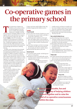 Co-operative games in the primary school