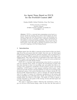 An Agent Team Based on FLUX for the ProMAS Contest 2007