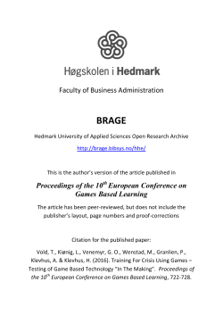 Faculty of Business Administration Proceedings of the 10 European