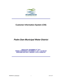RFP - Padre Dam Municipal Water District