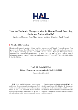 How to Evaluate Competencies in Game-Based Learning