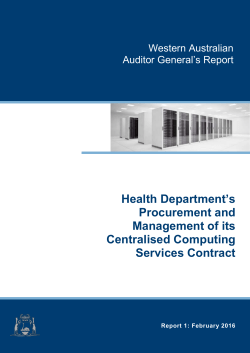 Health Department`s Procurement and Management of its