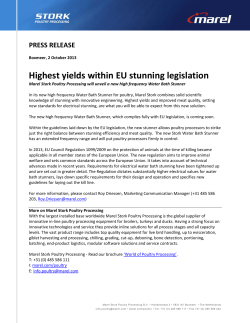 Highest yields within EU stunning legislation