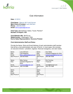 Beacon Hill Youth Soccer Questionaire