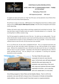 Harry Potter trip 9.3.16 - Mapperley Plains Primary School