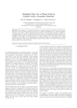 Stopping Time for a Planar Link in Contact with a Granular