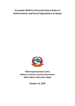 Economic Modeling to Forecast Future Deforestation