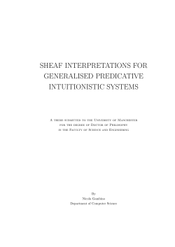 sheaf interpretations for generalised predicative