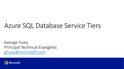 Azure SQL Database Service Tiers