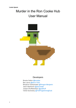 the user manual for the Lorem Ipsum murder mystery game. This
