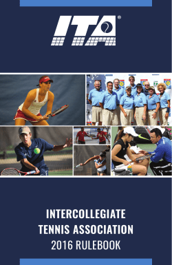 intercollegiate tennis association 2016 rulebook