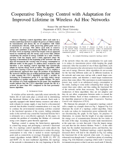 Cooperative Topology Control with Adaptation for Improved Lifetime