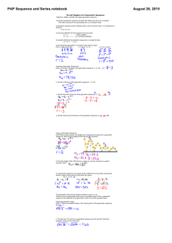 PAP Sequence and Series.notebook