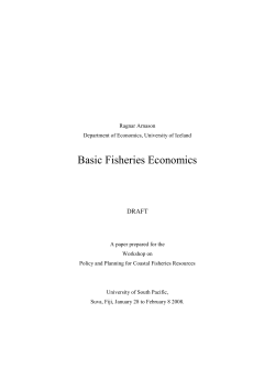 3. The optimal fishery - FTP-UNU