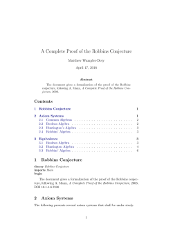 A Complete Proof of the Robbins Conjecture