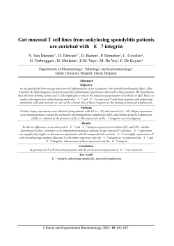 Gut mucosal T cell lines from ankylosing spondylitis patients are