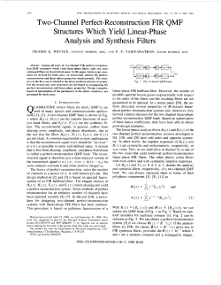 Two-channel perfect-reconstruction FIR QMF