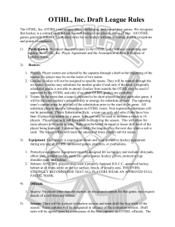 Old Time Hockey League Rules