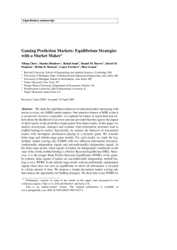 Gaming Prediction Markets: Equilibrium Strategies