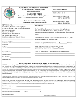 invitation to bid - Cleveland County, OK