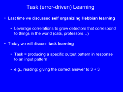 Task (error-driven) Learning