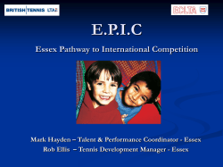EPIC Essex pathway to International Competition
