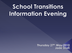 School Transition Presentation