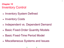 Determine the economic order quantity and the reorder point.