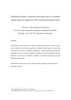 Equilibrium airfares, frequencies and airport taxes in a multiple