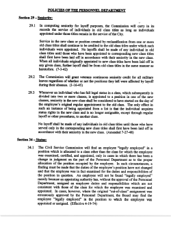 Policies of the Personnel Department