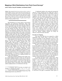 Mapping of Bird Distributions from Point Count Surveys